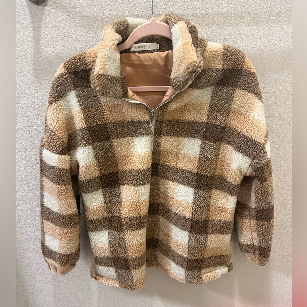 Sherpa pullover jacket